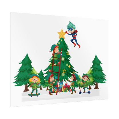Rolled Posters - Super kiddo putting the stars - [[{"value":"Wonderwear Kid"}]]