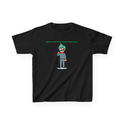Kids Heavy Cotton™ Tee - Super kiddo brushing teeth - [[{"value":"Wonderwear Kid"}]]