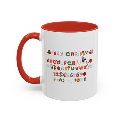 Accent Coffee Mug - Christmas alphabet - [[{"value":"Wonderwear Kid"}]]