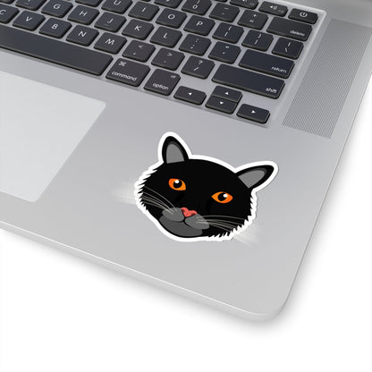 Kiss-Cut Stickers - Black Cat Printify
