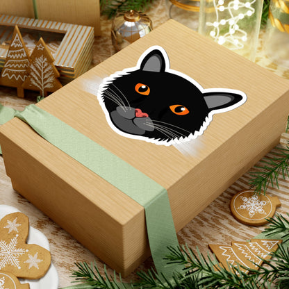 Kiss-Cut Stickers - Black Cat Printify