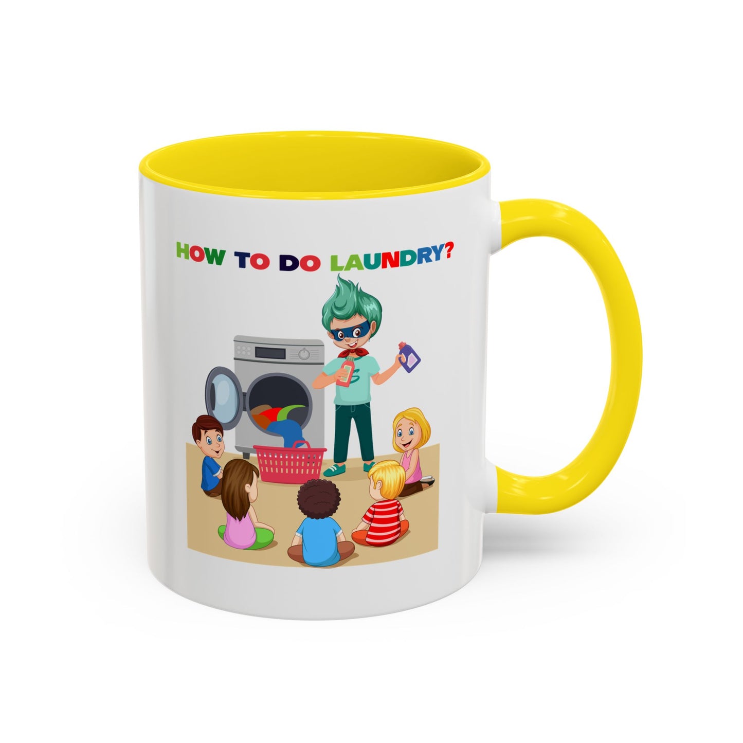 Accent Coffee Mug - super kiddo teaching laundry
