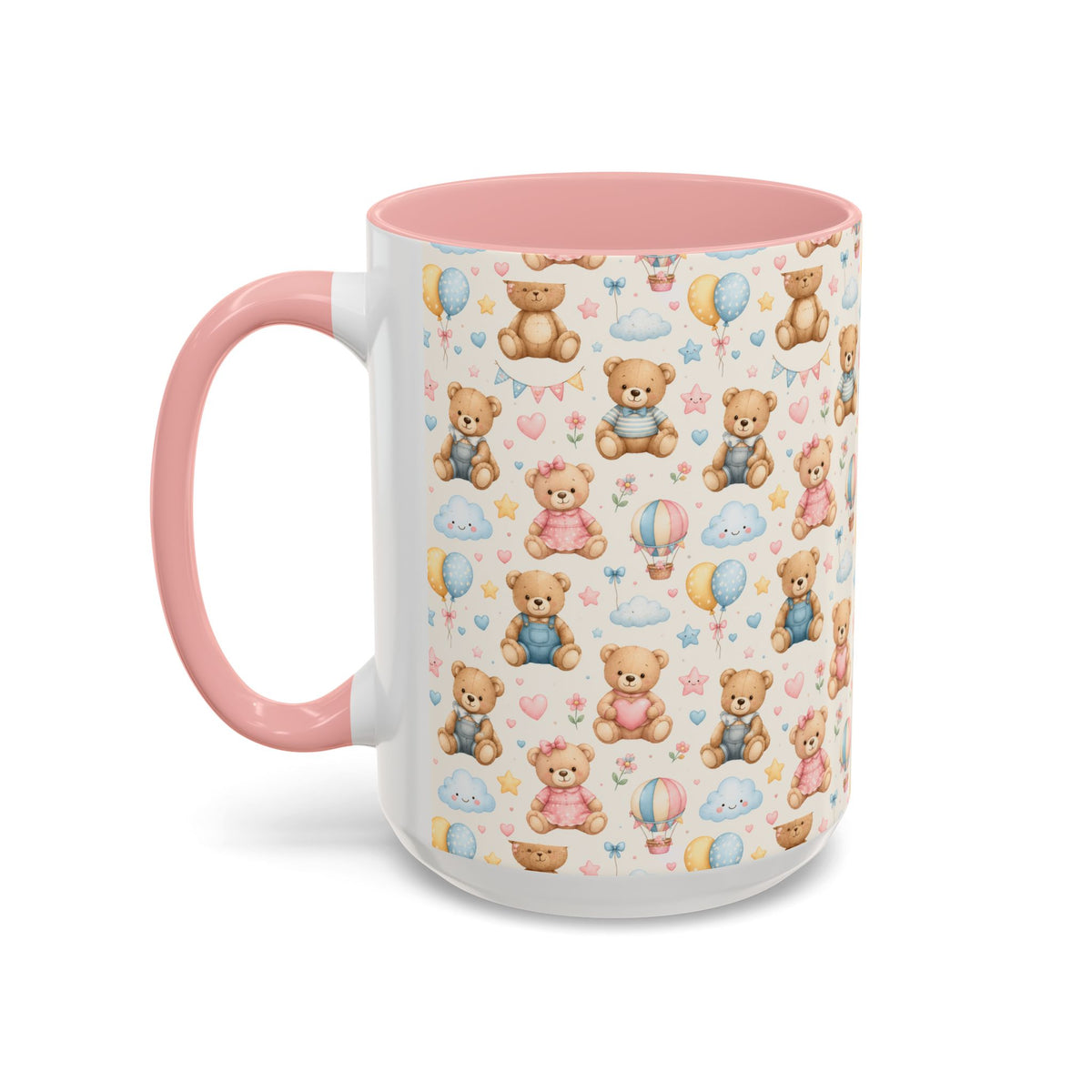 Accent Coffee Mug  (11/15 oz) - Pastel Teddy Bear Nursery