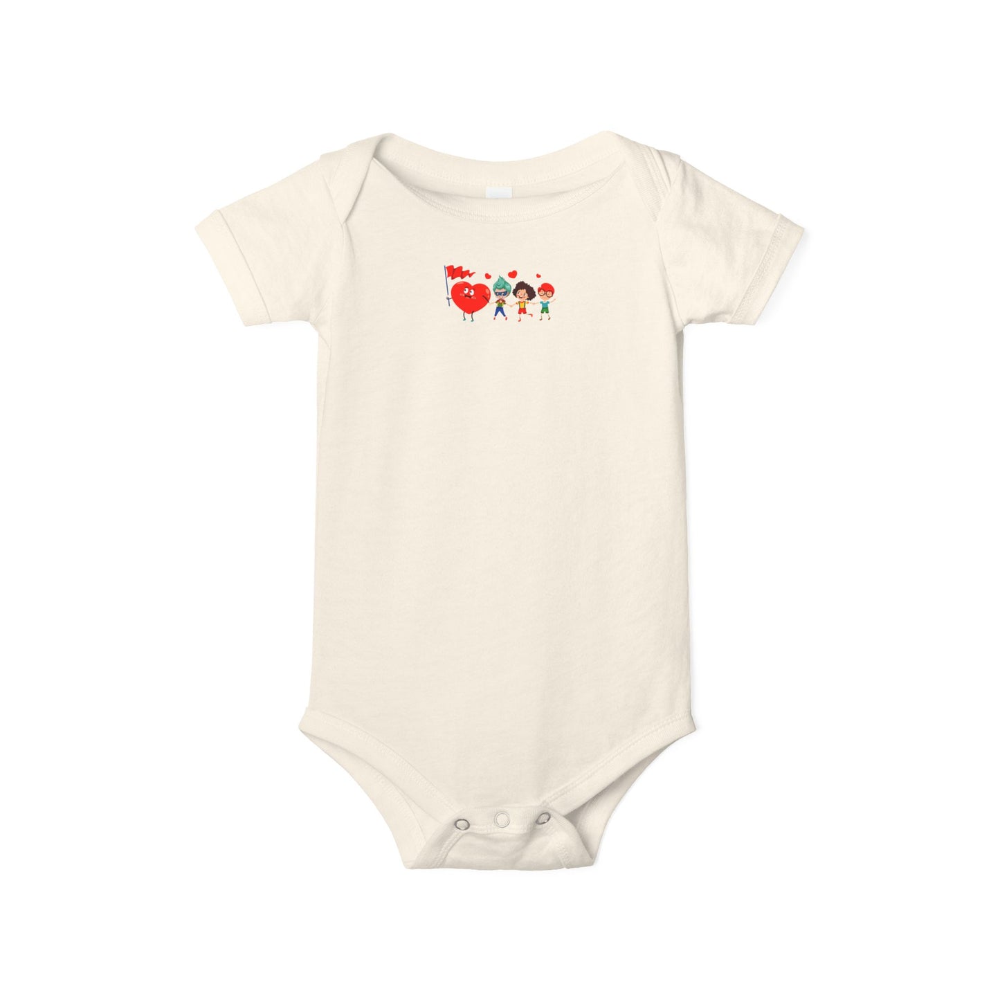 Infant Jersey One Piece - Valentines - Holding hands - [[{"value":"Wonderwear Kid"}]]
