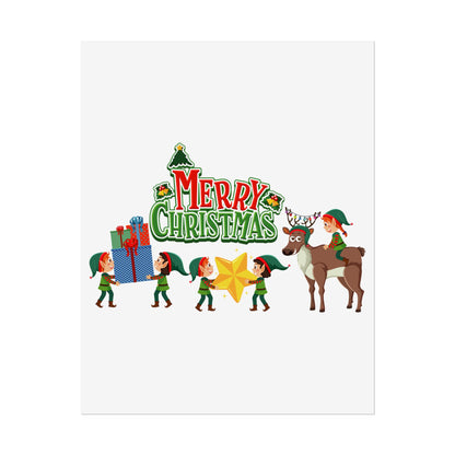 Rolled Posters - Merry christmas and reindeer - [[{"value":"Wonderwear Kid"}]]