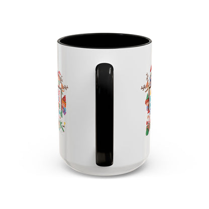 Accent Coffee Mug - Christmas alphabet with super kiddo - [[{"value":"Wonderwear Kid"}]]