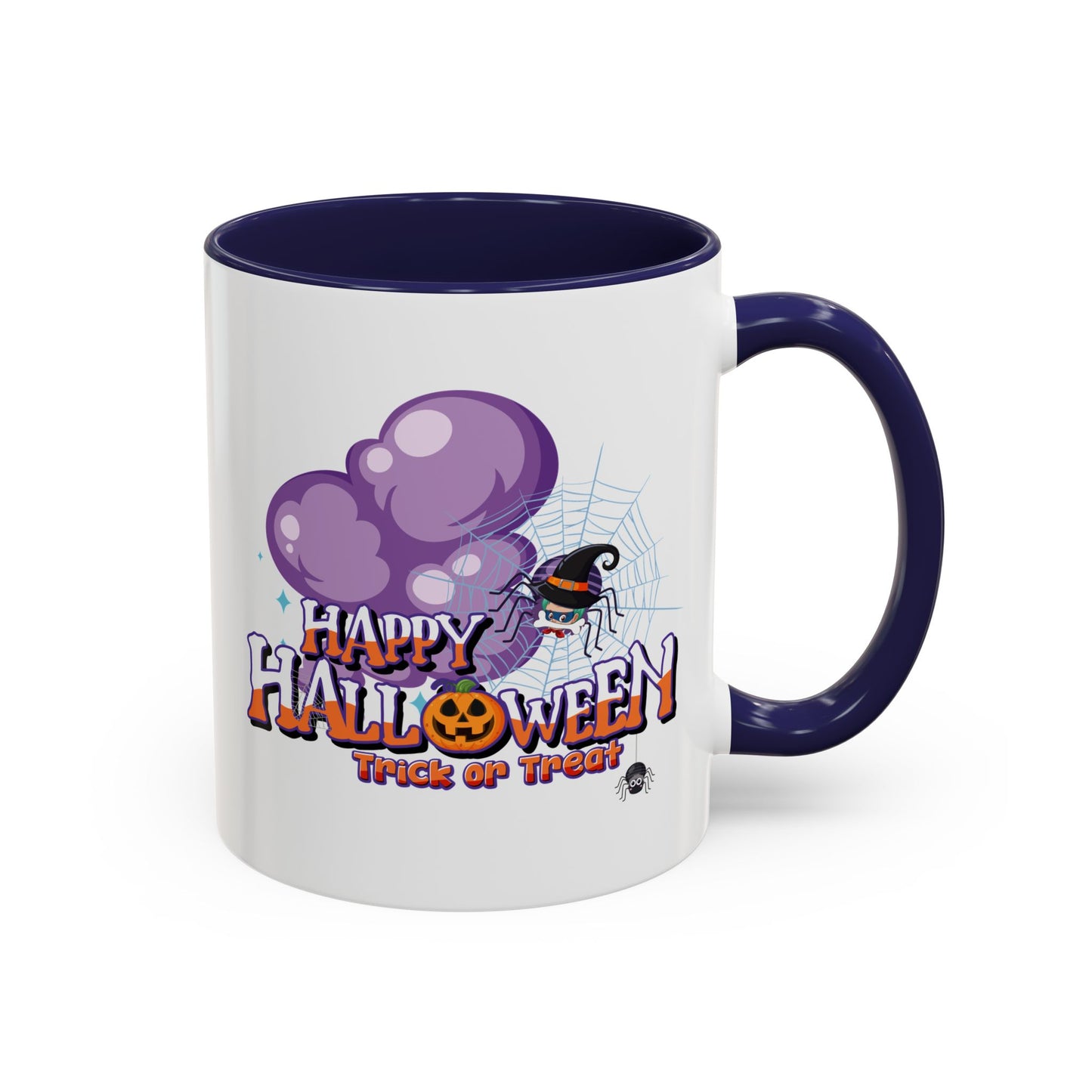 Accent Coffee Mug - Happy holloween - spider kiddo