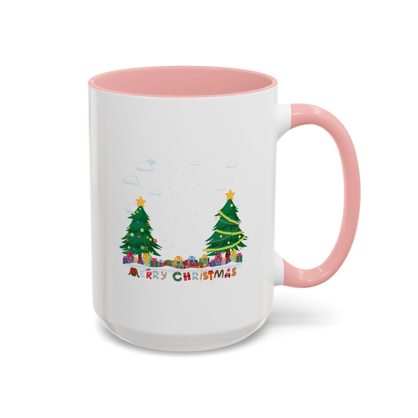 Accent Coffee Mug - Christmas and snowing