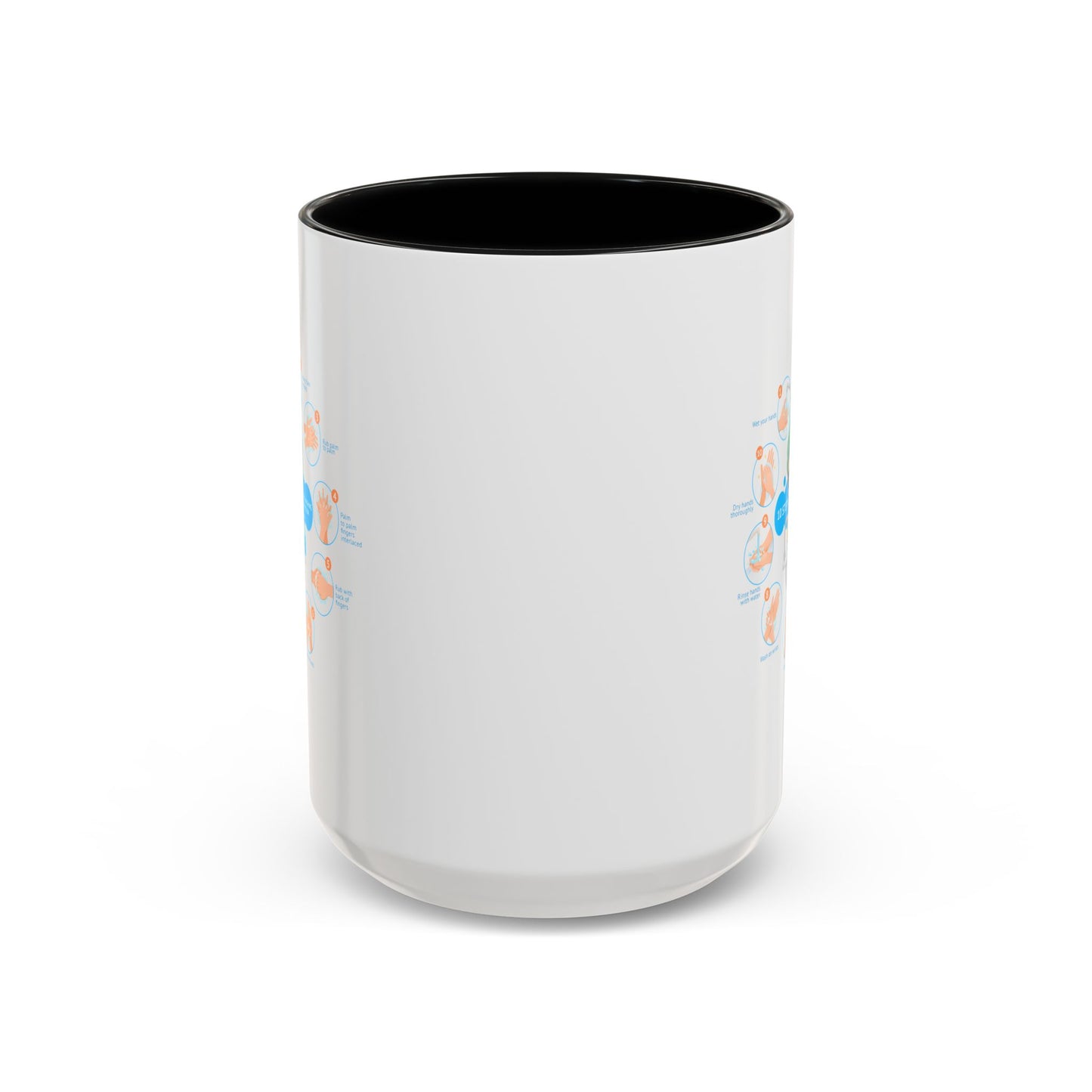 Accent Coffee Mug - Super kiddo hand washing steps