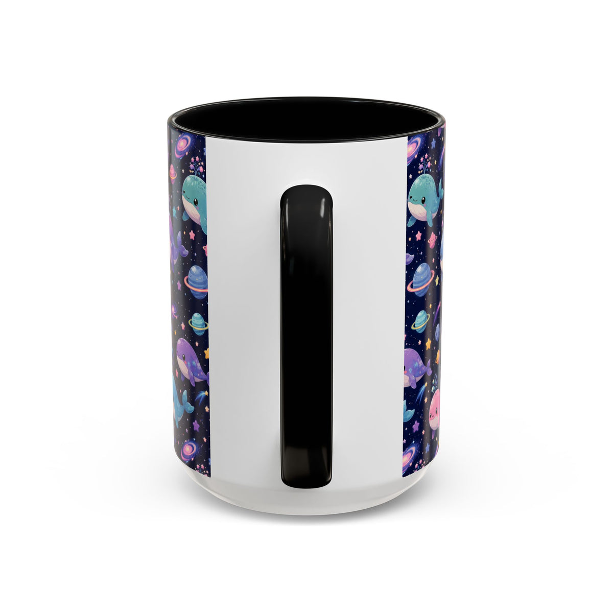 Accent Coffee Mug  (11/15 oz) - Cosmic Whale Adventure