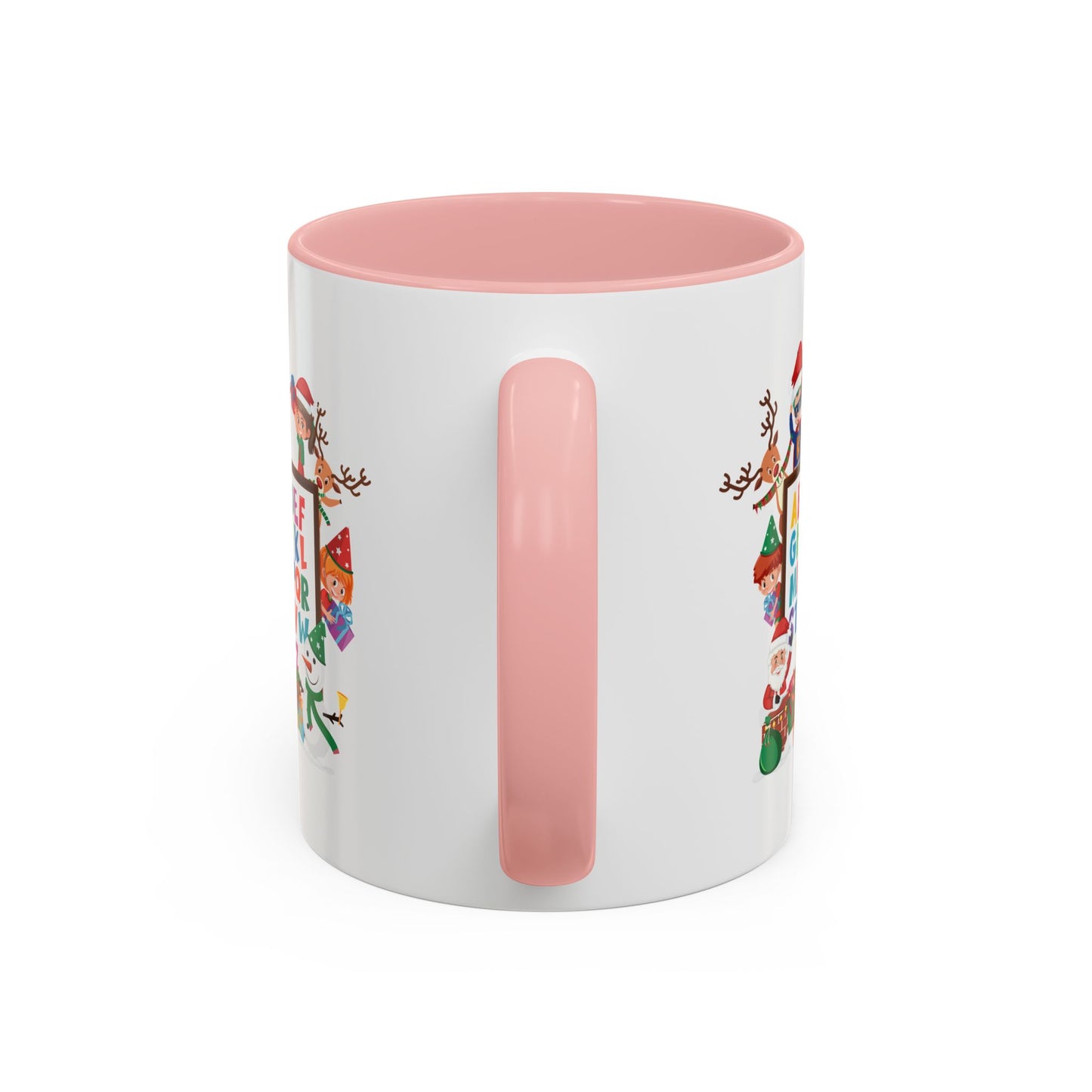 Accent Coffee Mug - Christmas alphabet with super kiddo