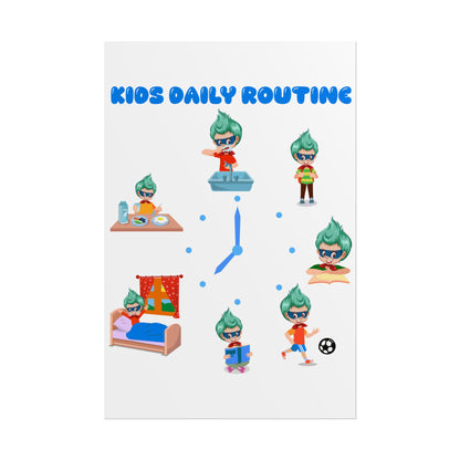 Rolled Posters - Super kiddo daily routine - [[{"value":"Wonderwear Kid"}]]