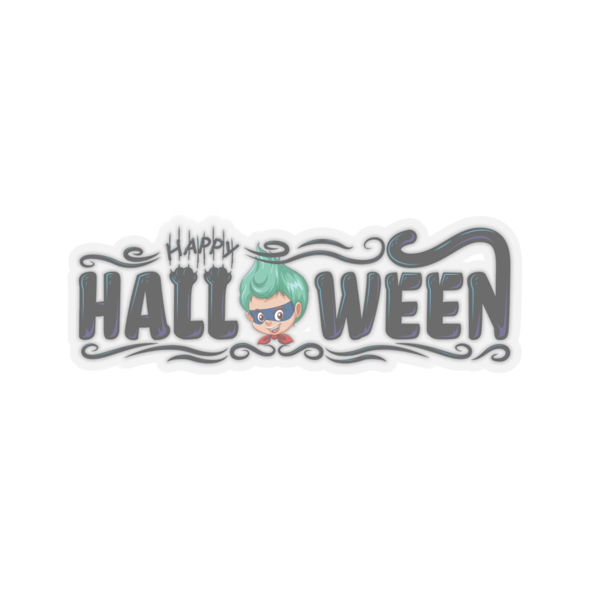 Kiss-Cut Stickers - Happy halloween by super kiddo Printify