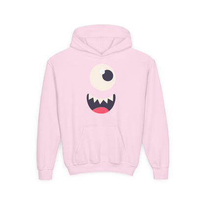 Youth Heavy Blend Hooded Sweatshirt - Monsters face Printify