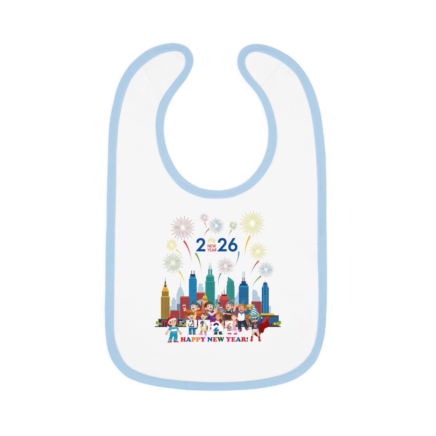 Baby Bib - Happy new year with fireworks