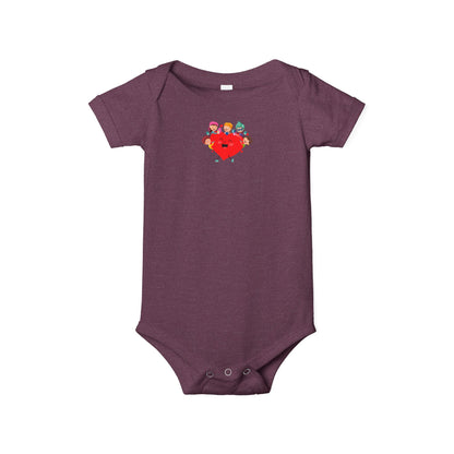 Infant Jersey One Piece - Valentines -  Super kiddo with friends - [[{"value":"Wonderwear Kid"}]]
