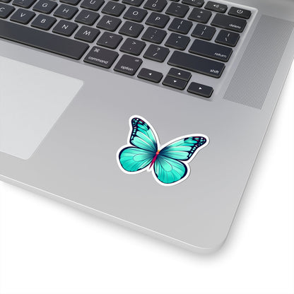Kiss-Cut Vinyl Decals - Butterfly - blue Printify