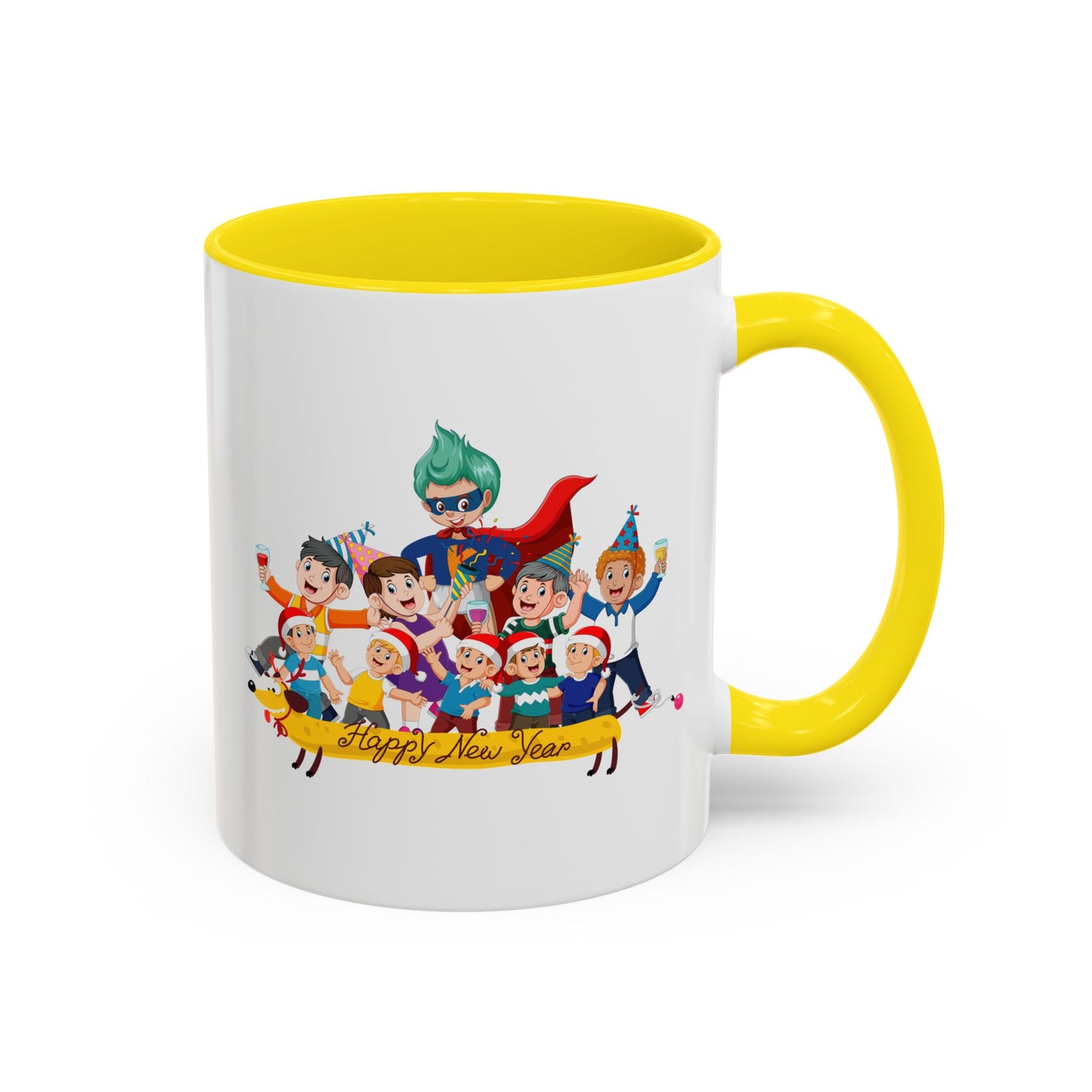 Accent Coffee Mug - Happy new year with friends