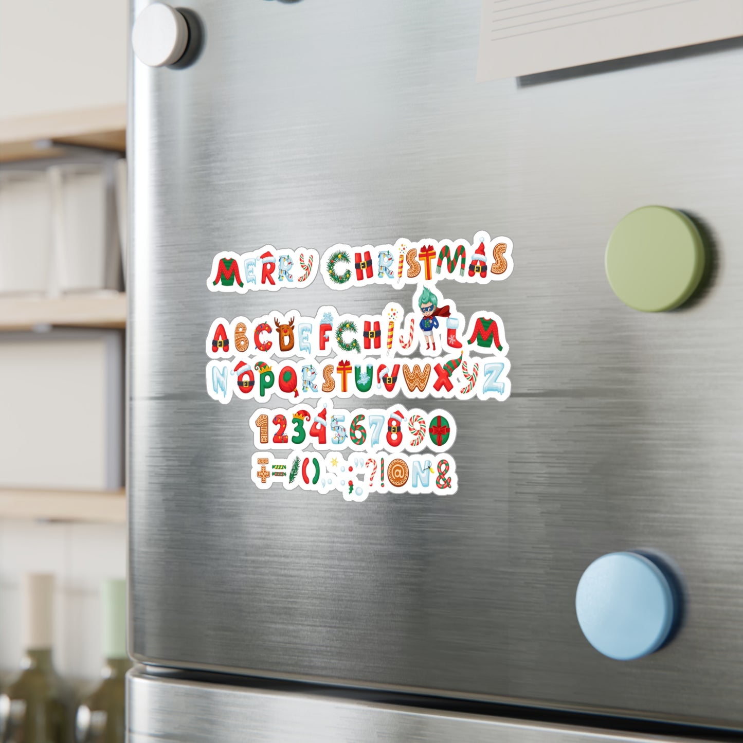 Christmas Kiss-Cut Vinyl Decals – Christmas alphabet