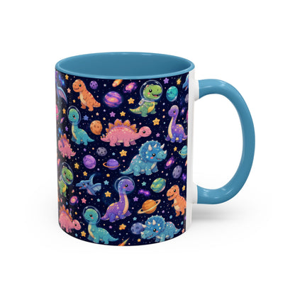 Accent Coffee Mug  (11/15 oz) - Cosmic dinosaurs