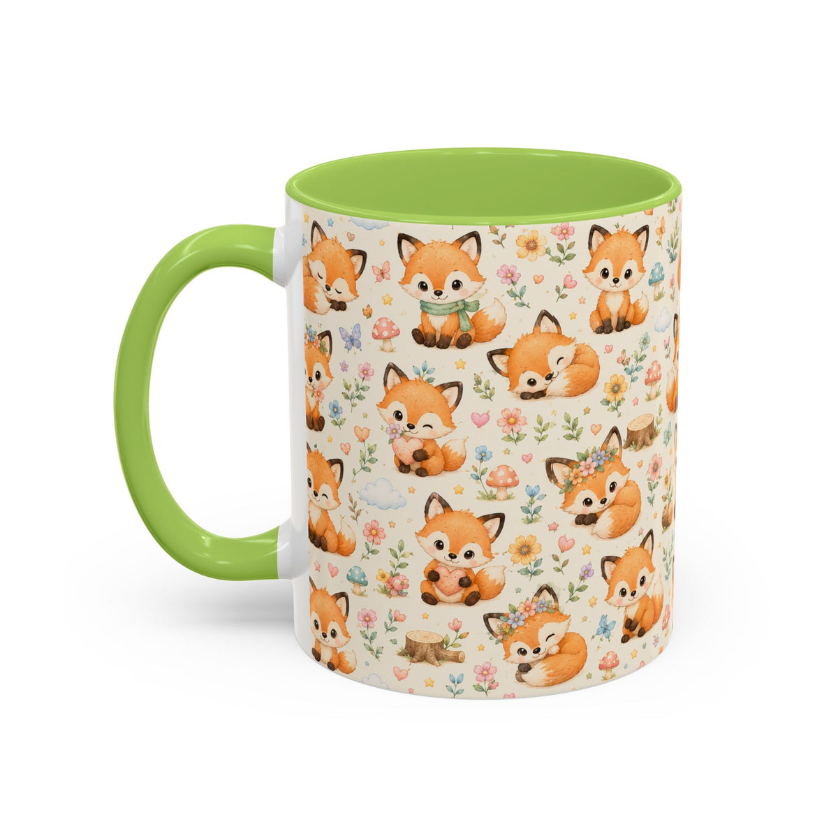Accent Coffee Mug  (11/15 oz) - Baby foxes