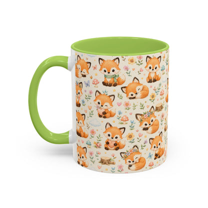 Accent Coffee Mug  (11/15 oz) - Baby foxes