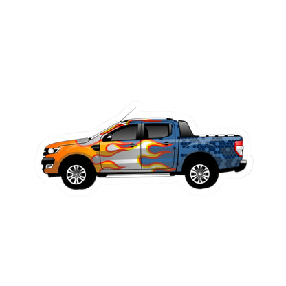 Kiss-Cut Stickers - Pick up car Printify