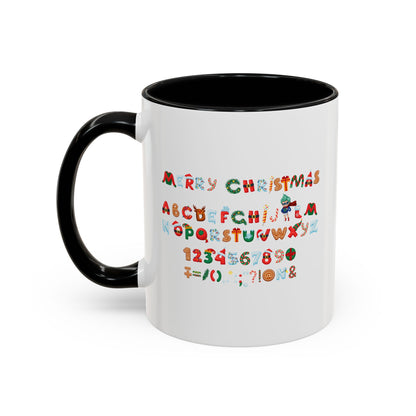 Accent Coffee Mug - Christmas alphabet - [[{"value":"Wonderwear Kid"}]]