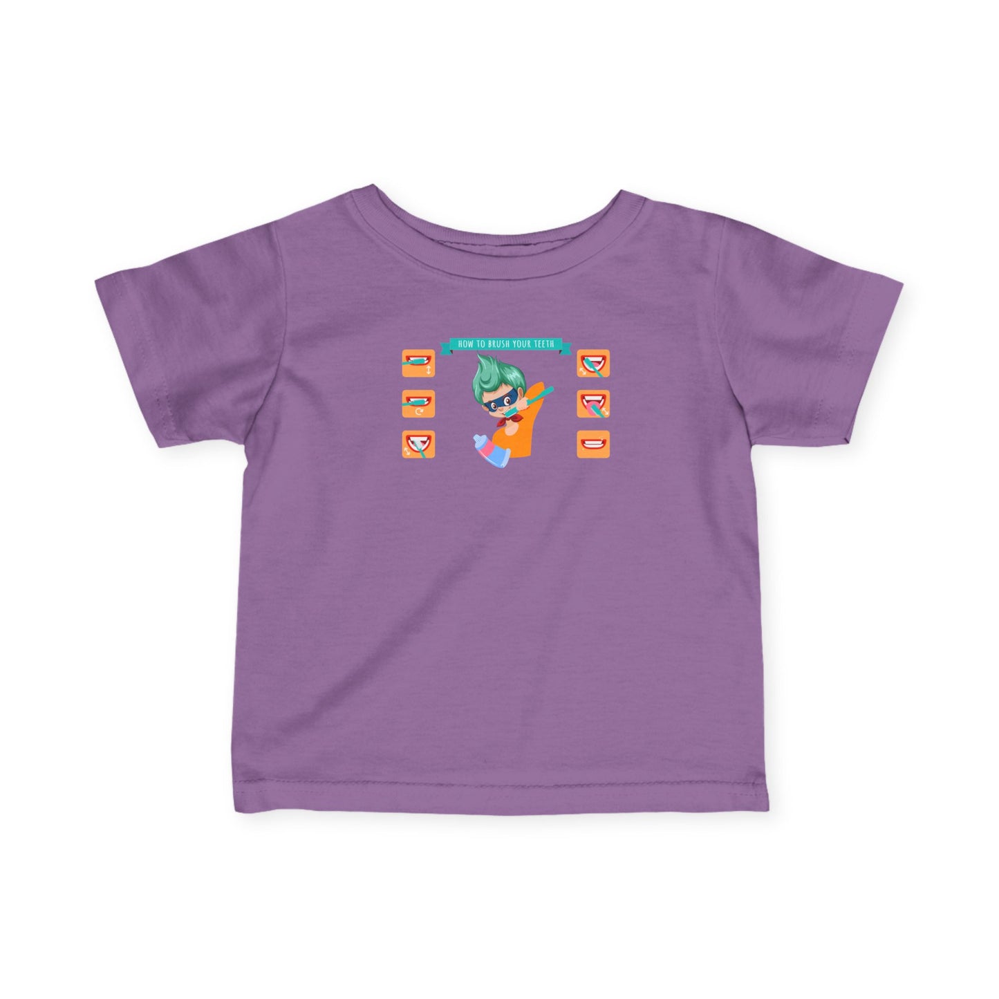 Infant Fine Jersey Tee - Super kiddo how to brush teeth - [[{"value":"Wonderwear Kid"}]]