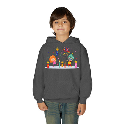 Youth Heavy Blend Hooded Sweatshirt - Super kiddo lighting fireworks - [[{"value":"Wonderwear Kid"}]]