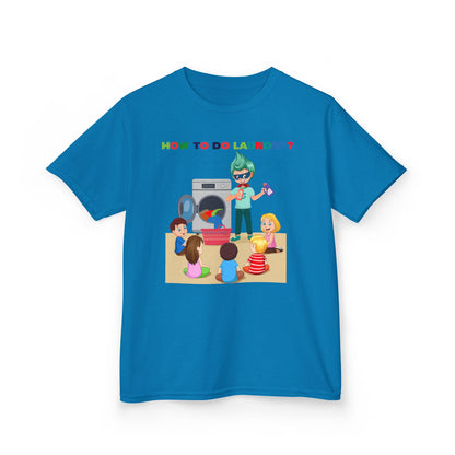 Kids Heavy Cotton™ Tee - super kiddo teaching laundry - [[{"value":"Wonderwear Kid"}]]