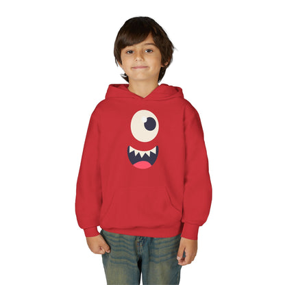 Youth Heavy Blend Hooded Sweatshirt - Monsters face Printify