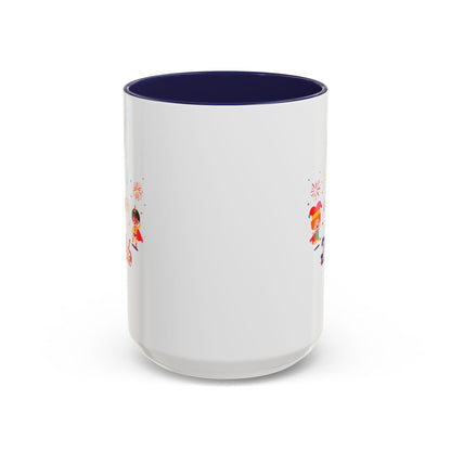 Accent Coffee Mug - Super kiddo and other hero - [[{"value":"Wonderwear Kid"}]]