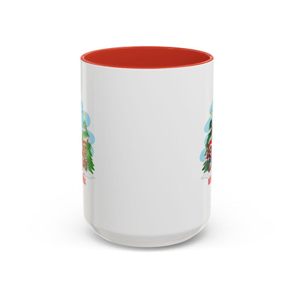 Accent Coffee Mug - Super kiddo with santa claus Merry christmas - [[{"value":"Wonderwear Kid"}]]