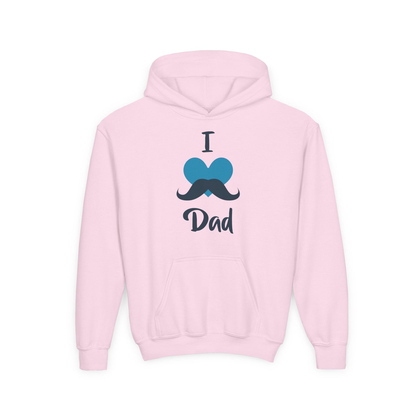 Youth Heavy Blend Hooded Sweatshirt -  I love dad - heart