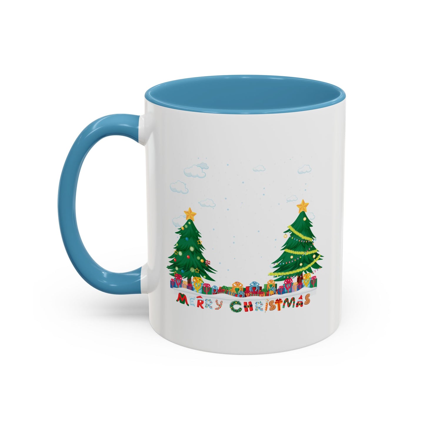 Accent Coffee Mug - Christmas and snowing