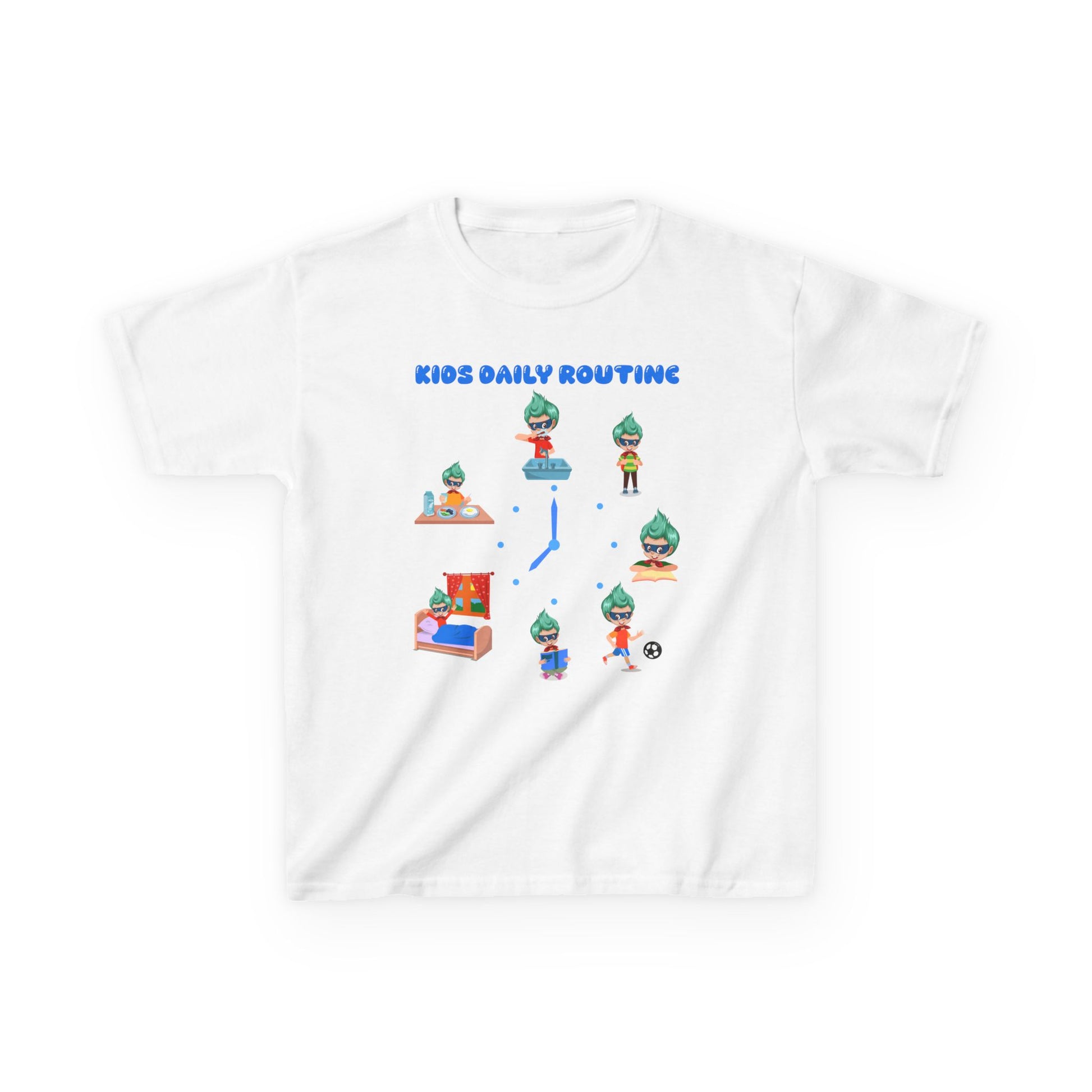 Kids Heavy Cotton™ Tee - Super kiddo daily routine - [[{"value":"Wonderwear Kid"}]]