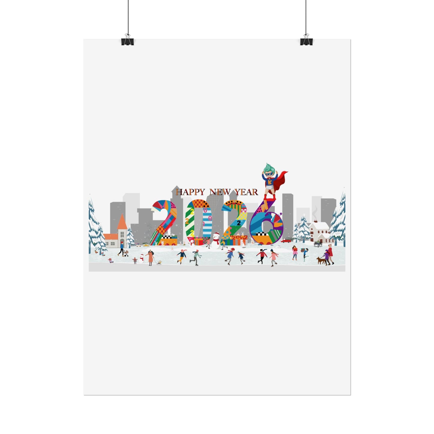 Rolled Posters - Happy 2026 - [[{"value":"Wonderwear Kid"}]]