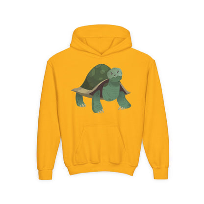 Youth hoodie with adorable turtle design Printify