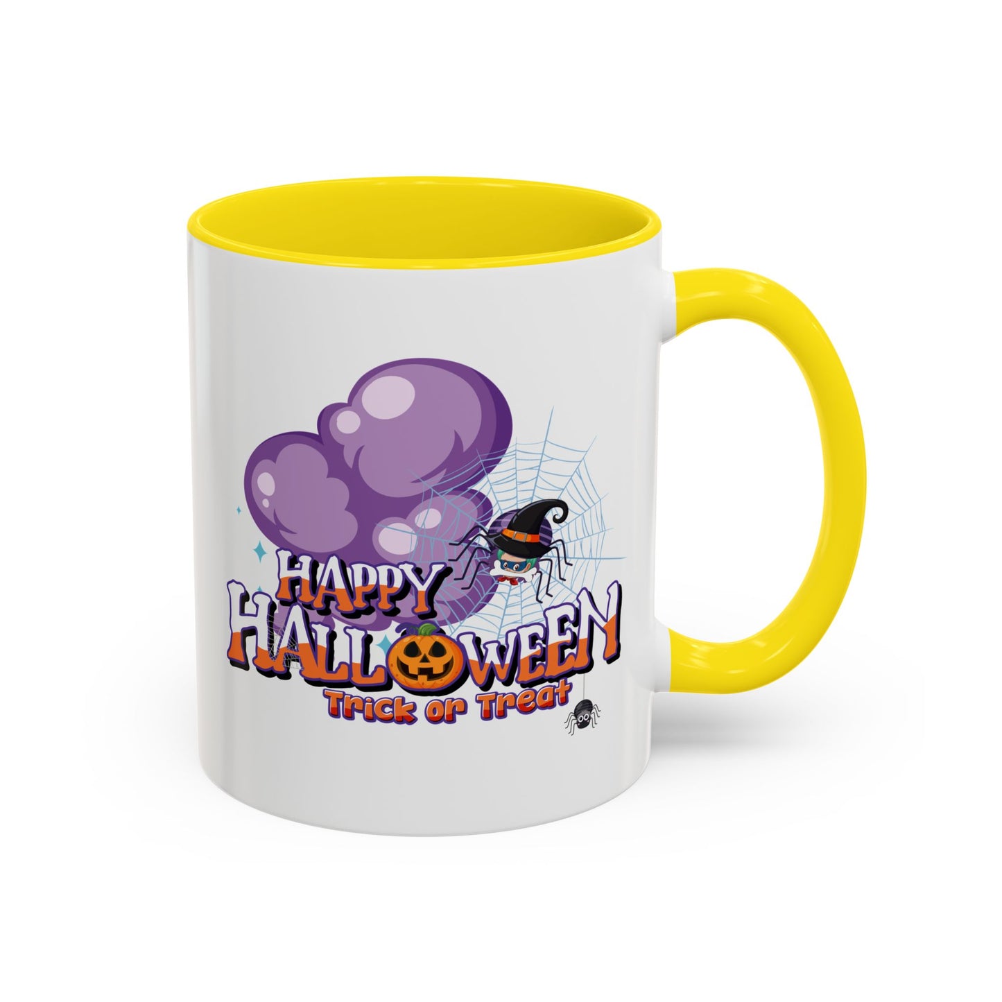 Accent Coffee Mug - Happy holloween - spider kiddo