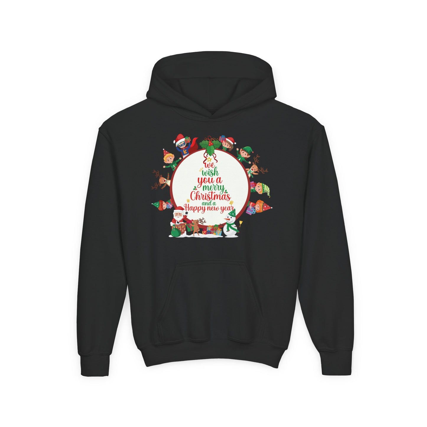 Youth Heavy Blend Hooded Sweatshirt - We wish you a merry christmas