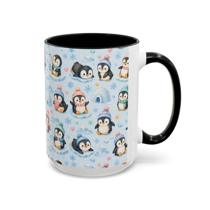 Accent Coffee Mug  (11/15 oz) - Penguin Winter Wonderland