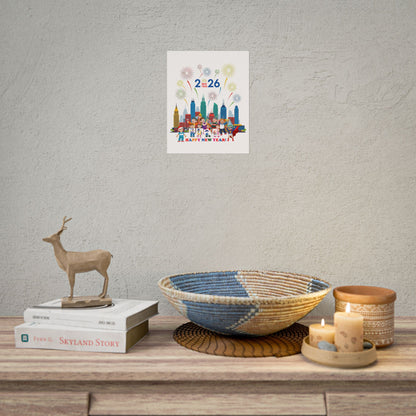Rolled Posters - Happy new year with fireworks - [[{"value":"Wonderwear Kid"}]]