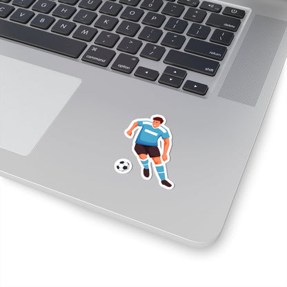 Kiss-Cut Stickers - Man playing foot ball Printify