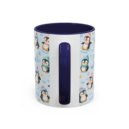 Accent Coffee Mug  (11/15 oz) - Penguin Winter Wonderland