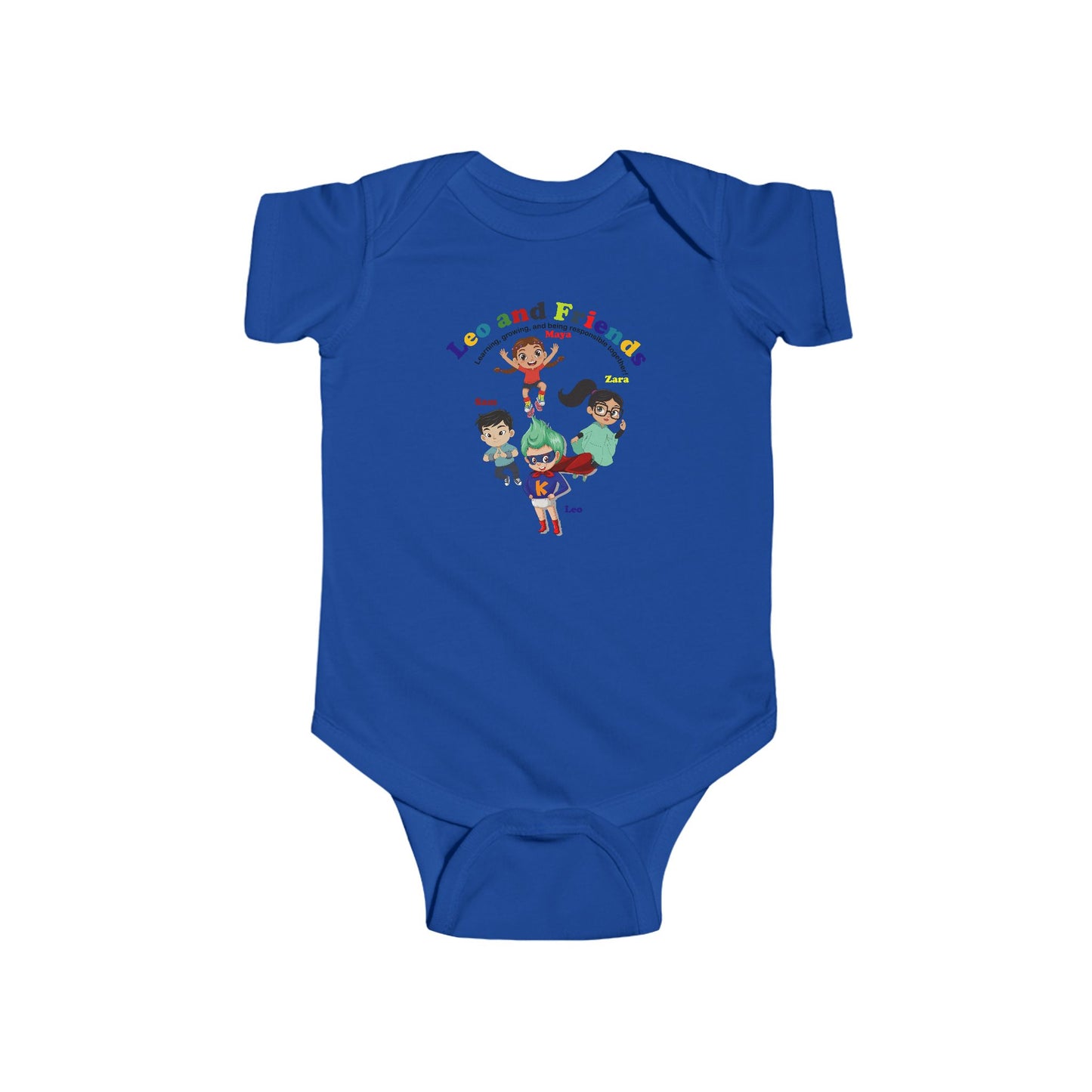 Infant Bodysuit - Leo & Friends - Learning and growing