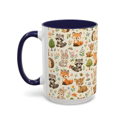 Accent Coffee Mug  (11/15 oz) - Whimsical Woodland Friends