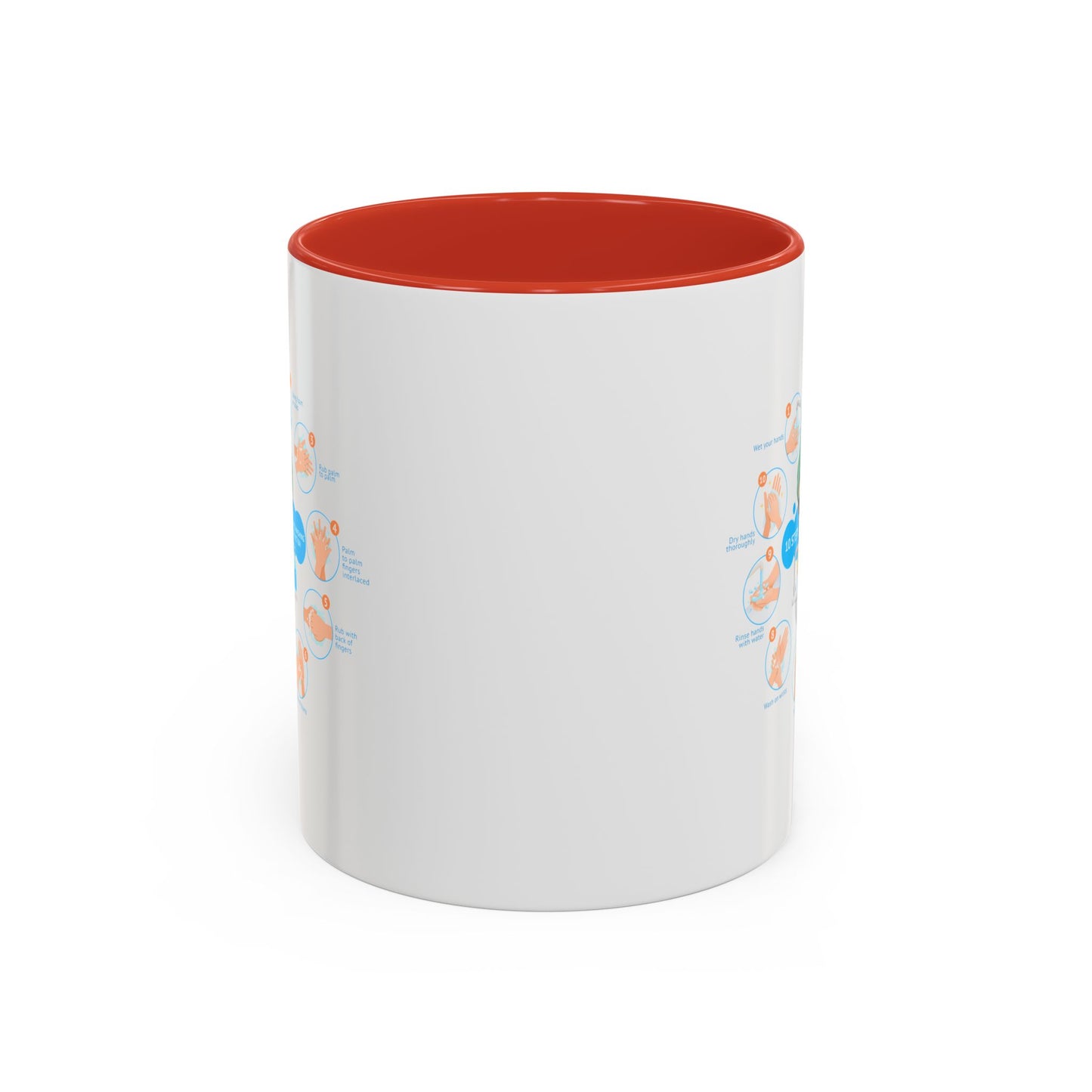 Accent Coffee Mug - Super kiddo hand washing steps