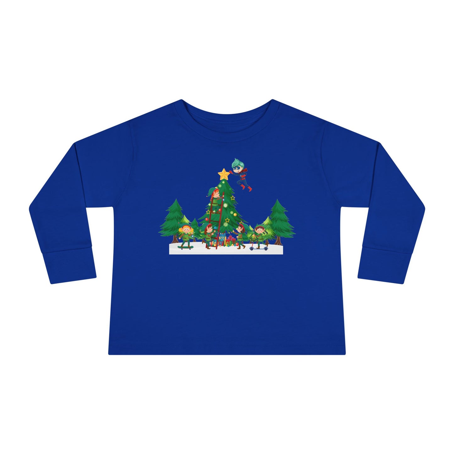 Toddler Long Sleeve Tee - Super kiddo putting the stars - [[{"value":"Wonderwear Kid"}]]