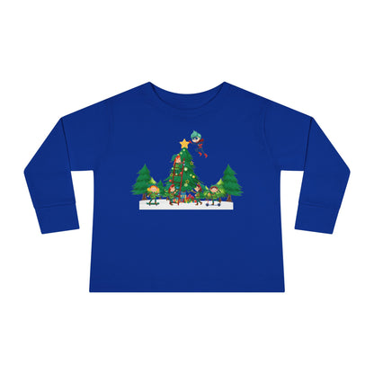 Toddler Long Sleeve Tee - Super kiddo putting the stars - [[{"value":"Wonderwear Kid"}]]